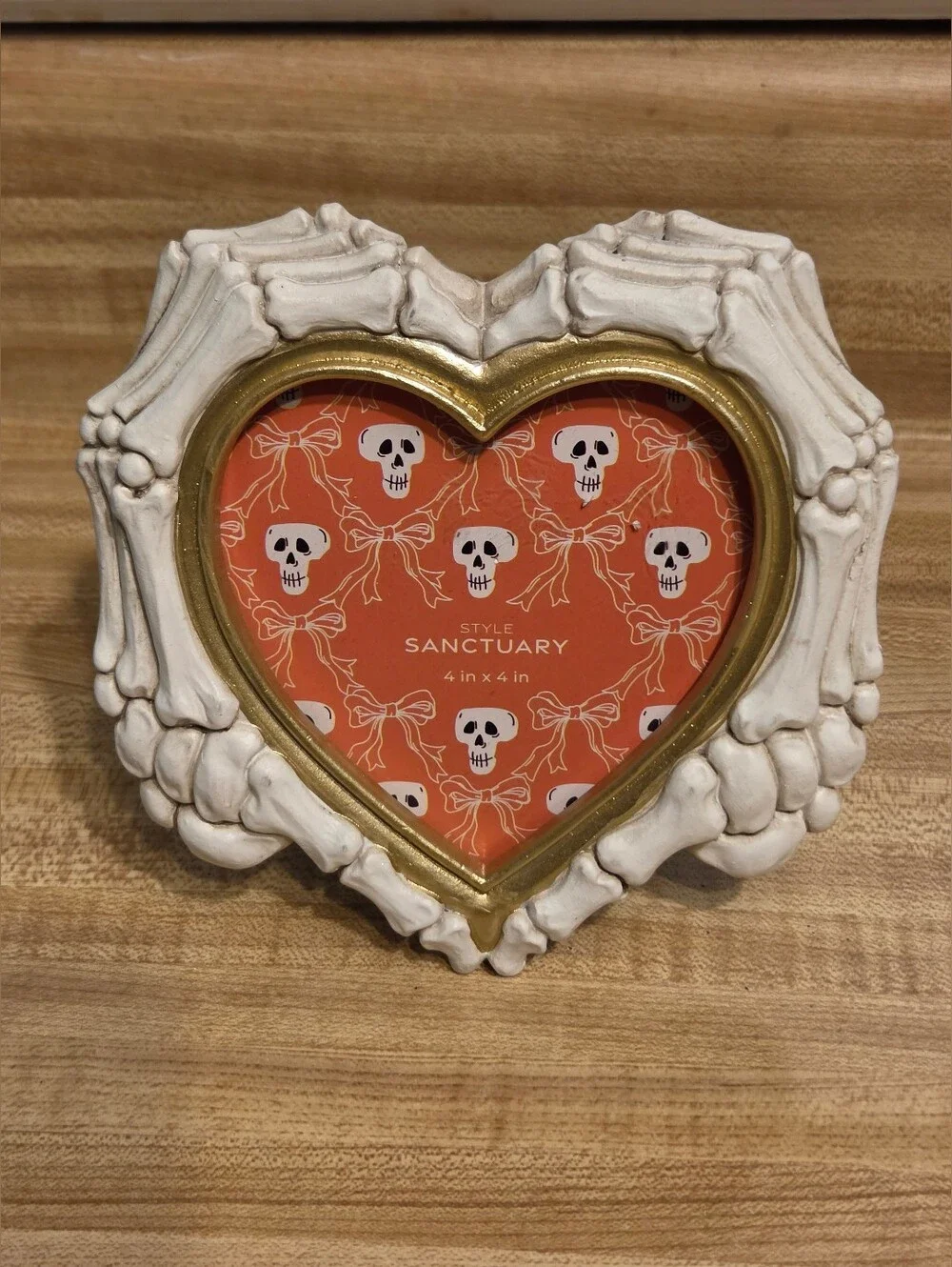 Skeleton Heart Hands NWT Picture Frame
